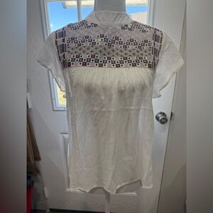 NWT Raga Anthropologie Mock neck blouse - 100% Viscose- Medium